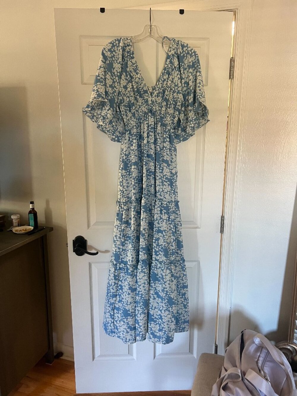PinkBlush Blue Floral Maternity Dress - Never Worn - M